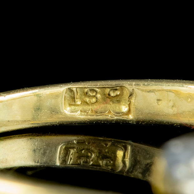 Antique Edwardian Diamond Trilogy Twist Ring 0.90ct Total
