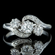 Antique Edwardian Diamond Trilogy Twist Ring Circa 1910