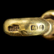 Antique Edwardian Figaro Albert Chain Silver Gold Gilt Dated 1918