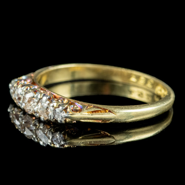 Antique Edwardian Five Stone Diamond Ring 0.45ct Of Diamond