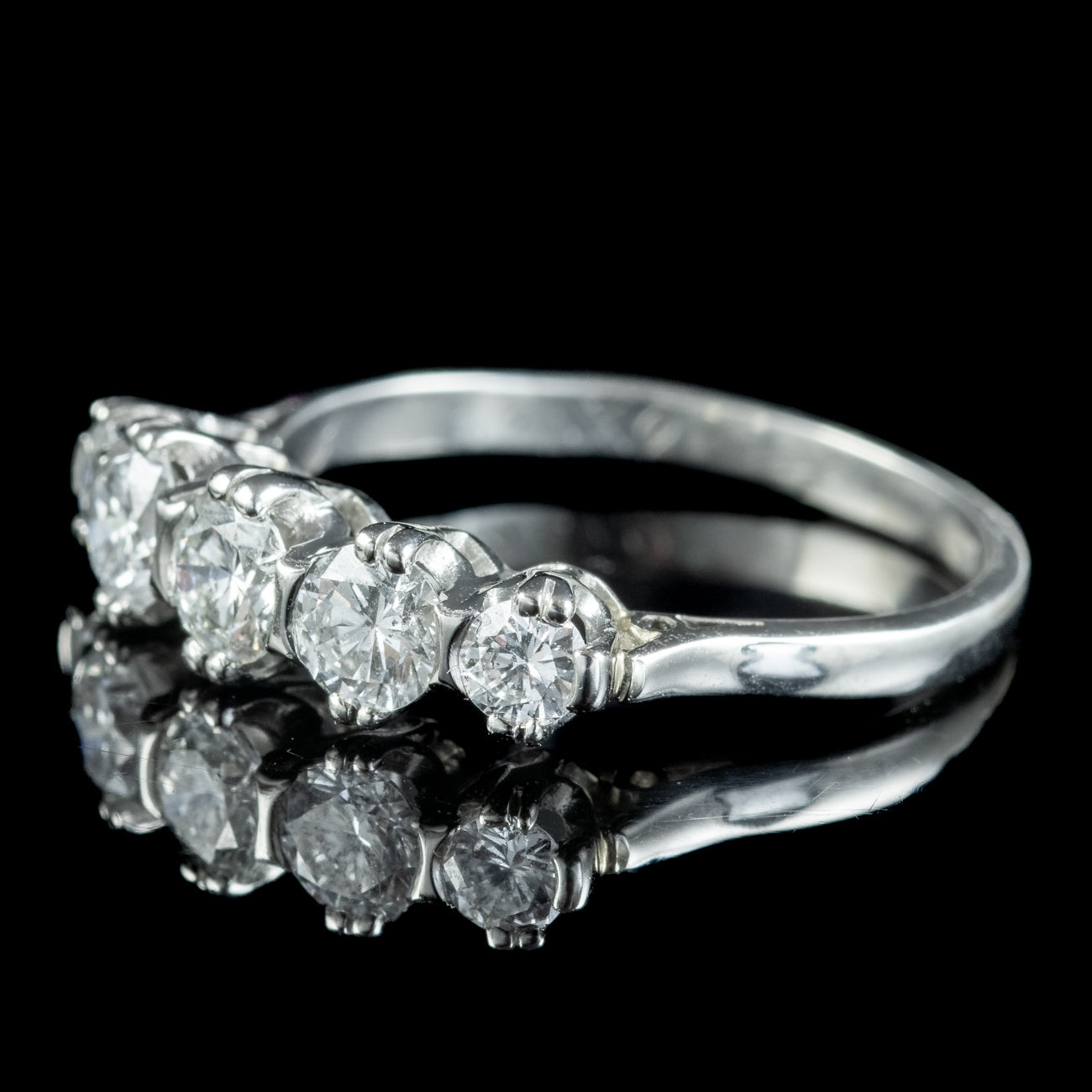 Antique Edwardian Five Stone Diamond Ring 1.2ct Of Diamond – Laurelle ...