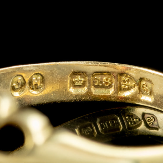 Antique Edwardian Garnet Signet Ring 3ct Garnet Dated 1915