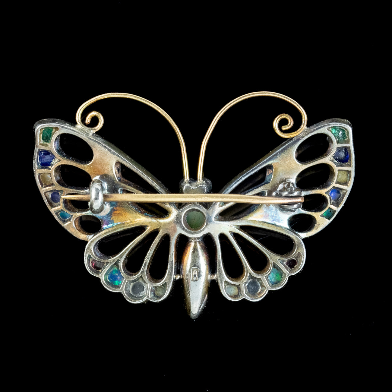 Antique Edwardian Gemstone Butterfly Brooch With Box – Laurelle Antique ...