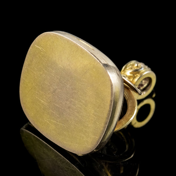 Antique Edwardian Locket Fob Pendant 9ct Gold Dated 1916