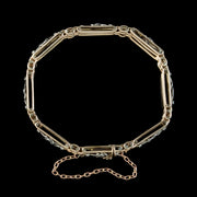 Antique Edwardian Love Knot Gate Bracelet Platinum 18ct Gold