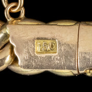 Antique Edwardian Suffragette Heart Bracelet 15ct Gold Circa 1910