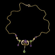 Antique Edwardian Suffragette Necklace 9ct Gold 