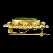 Antique Edwardian Tourmaline Pearl Brooch 15ct Gold
