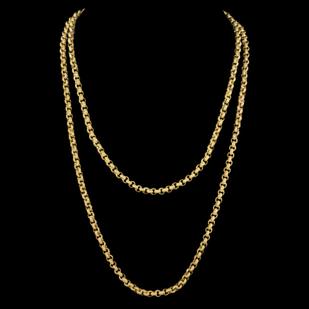 Antique Georgian Chain Necklace 18ct Gold Gilt Circa 1800