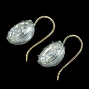 Antique Georgian Crystal Earrings Silver Gold Wires