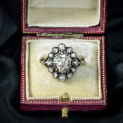 Antique Georgian Diamond Cluster Ring 3ct Of Diamond