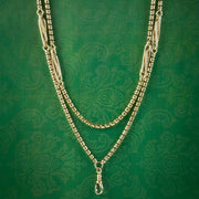 Antique Georgian Guard Chain Necklace 18ct Gold Circa 1820