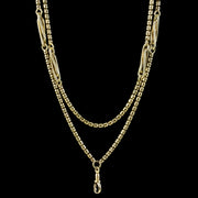 Antique Georgian Guard Chain Necklace 18ct Gold Circa 1820