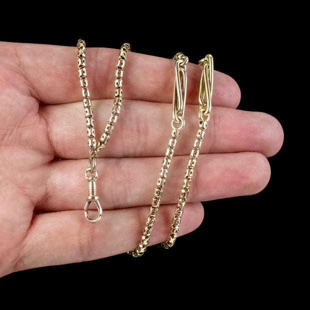 Antique Georgian Guard Chain Necklace 18ct Gold Circa 1820