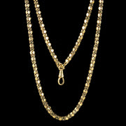 Antique Georgian Guard Chain Necklace Pinchbeck 18ct Gold Gilt