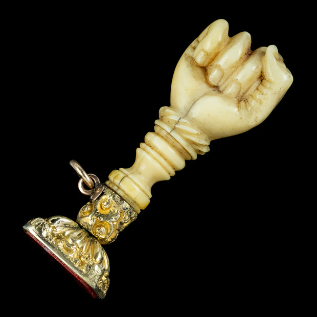 Antique Georgian Hand Pendant Agate Seal Circa 1820