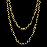 Antique Georgian Long Chain Pinchbeck 18ct Gold