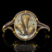 Antique Georgian Mourning Hair Locket Bracelet 18ct Gold Circa 1820
