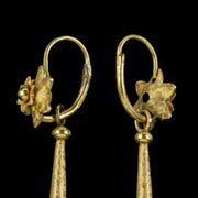 Antique Georgian Night And Day Earrings Pinchbeck 18ct Gold Gilt