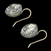 Antique Georgian Paste Earrings Silver Circa 1800