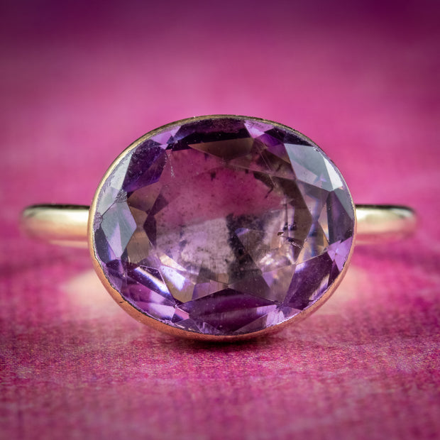 Antique Georgian Purple Paste Ring Circa 1800
