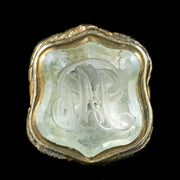 Antique Georgian Seal Fob Pendant Rock Crystal Intaglio 