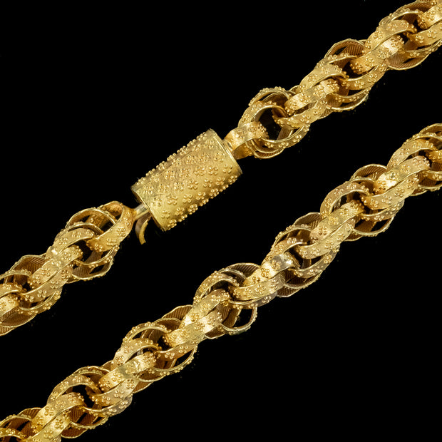 Antique Georgian Twist Chain Pinchbeck 18ct Gold