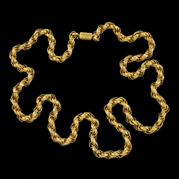 Antique Georgian Twist Chain Pinchbeck 18ct Gold