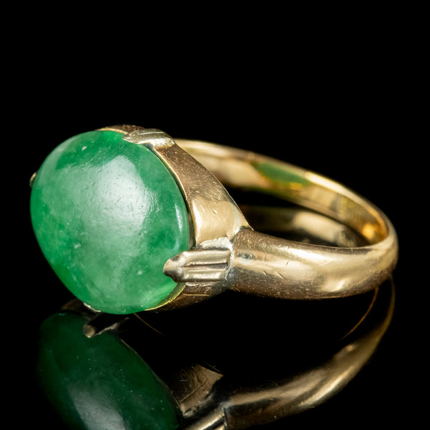 Antique Victorain Jade Signet Ring 7ct Jade Circa 1900