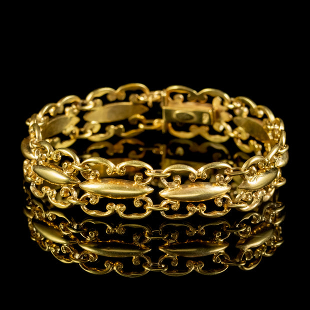 Antique Victorian 9ct Gold Bracelet Circa 1890