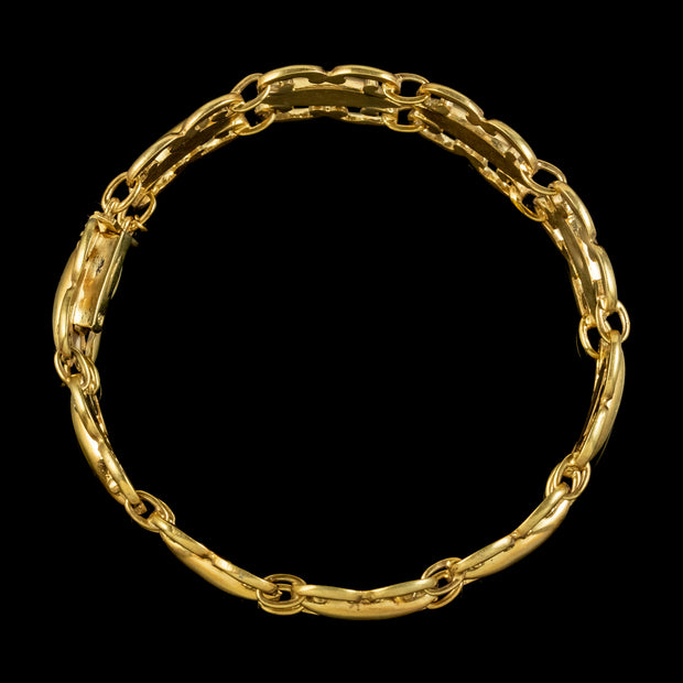 Antique Victorian 9ct Gold Bracelet Circa 1890