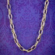 Antique Victorian 9ct Gold Cable Chain Necklace  