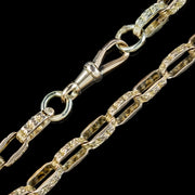 Antique Victorian 9ct Gold Cable Chain Necklace  