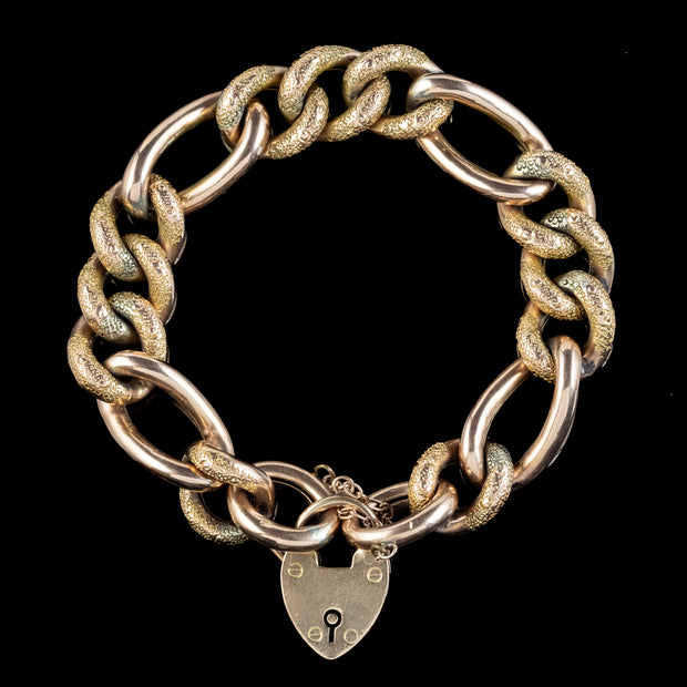 Superb Cased Fully Hallmarked Victorian 9ct Rose Gold Curb Bracelet Wi –  The Vintage Compact Shop