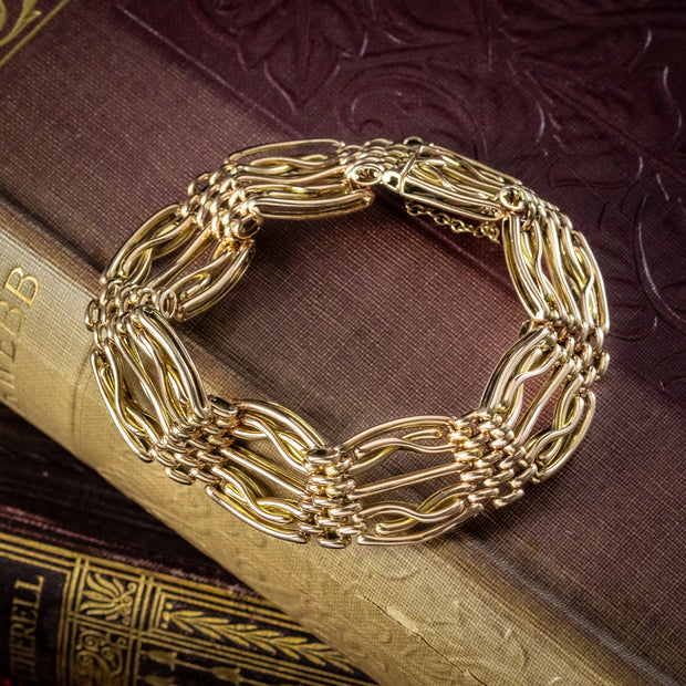 Antique Victorian 9ct Gold Gate Bracelet 