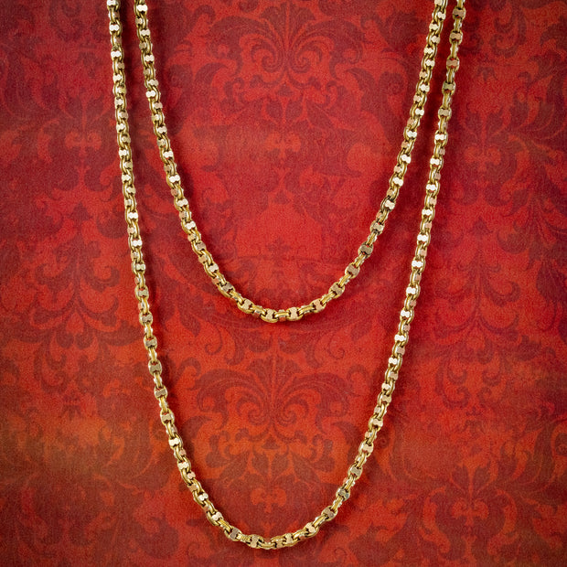 Antique Victorian 9ct Gold Guard Chain 