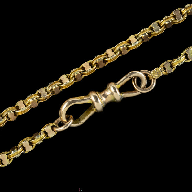 Antique Victorian 9ct Gold Guard Chain 