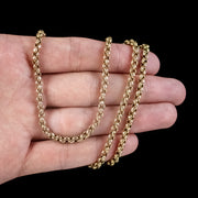 Antique Victorian 9ct Gold Guard Chain Necklace Circa 1900