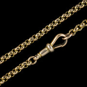 Antique Victorian 9ct Gold Guard Chain Necklace Circa 1900