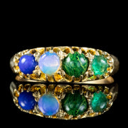 Antique Victorian Acrostic Gemstone Love Ring Dated 1892