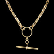 Antique Victorian Albert Chain 9ct Gold With T-Bar