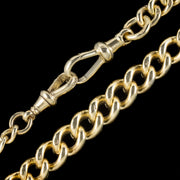 Antique Victorian Albert Chain Sterling Silver 18ct Gold Gilt Dated 1881