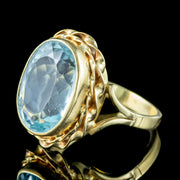 Antique Victorian Aquamarine Ring 5.75ct Aqua