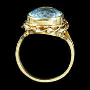 Antique Victorian Aquamarine Ring 5.75ct Aqua