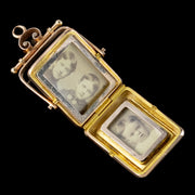 Antique Victorian Bloodstone Swivel Fob Locket 15ct Gold