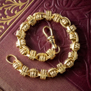 Antique Victorian Bracelet Silver Gold Gilt