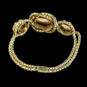 Antique Victorian Cabochon Garnet Bracelet 18ct Gold 25ct Of Garnet 