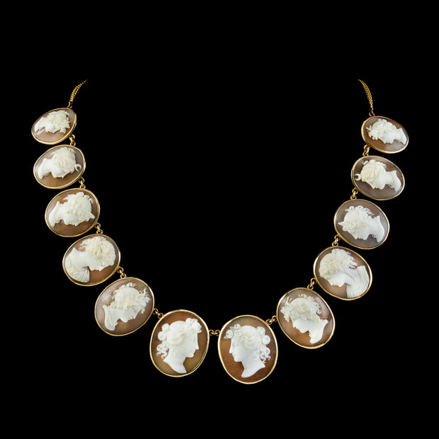 Vintage Gold Filled Carved Shell Cameo Necklace - Yourgreatfinds