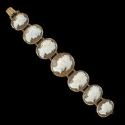 Antique Victorian Cameo Necklace And Bracelet Set 15ct Gold