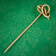 Antique Victorian Celtic Love Knot Pin 15ct Gold Circa 1880 cover